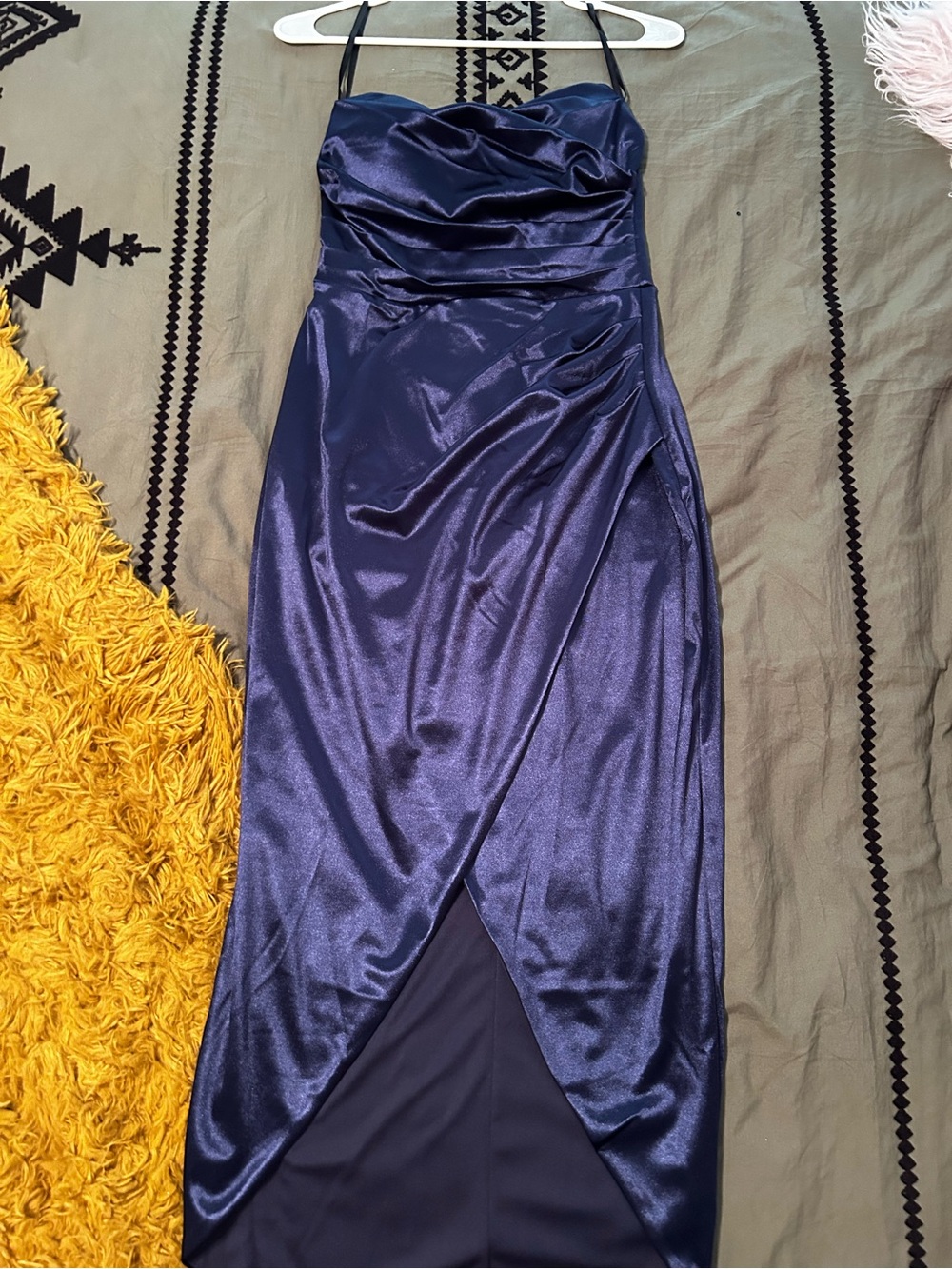 Windsor Strapless Satin Navy Evening Dress